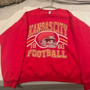 Custom printed originally from Etsy. Kansas City Chiefs sweatshirt, size XL